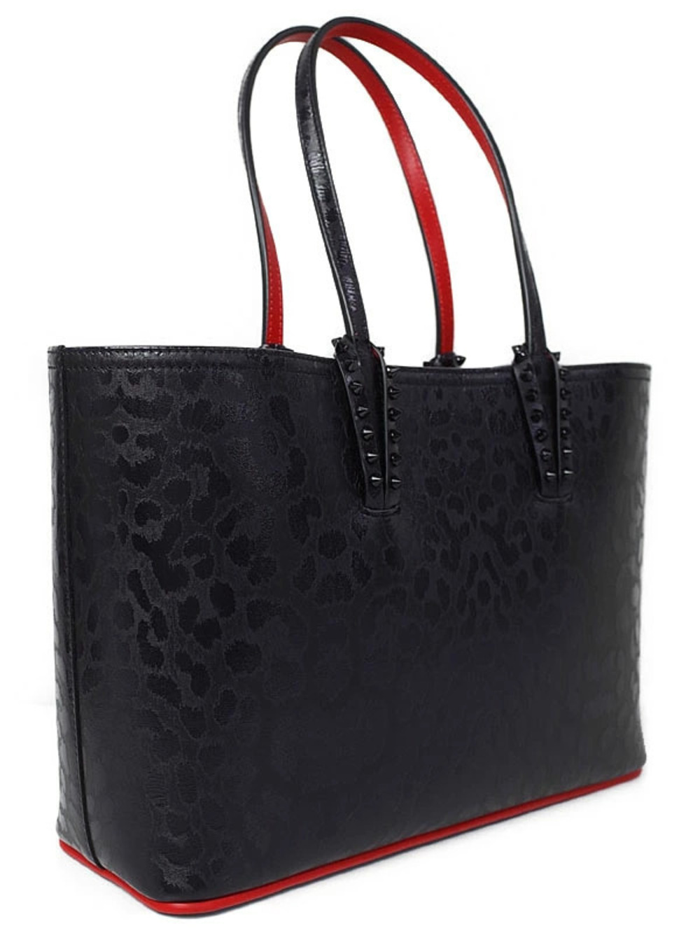 Christian Louboutin Cabata Leopard Tote Bag Black